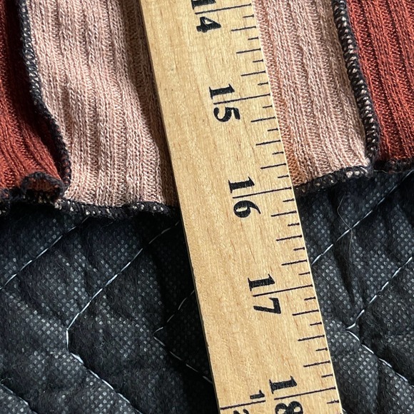 Shein Crop Top Womens Extra Large Brown Colorblock Lettuce Trim - Picture 9 of 9